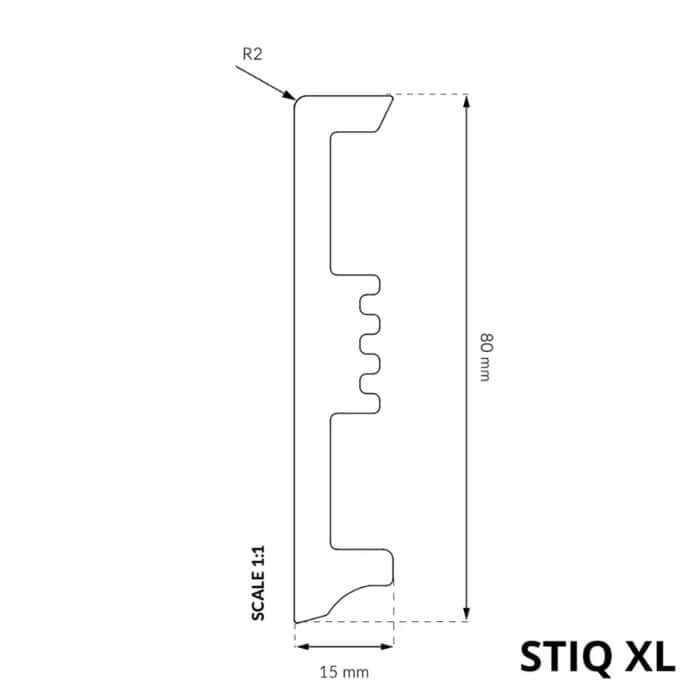 Σοβατεπί Πολυμερές ARBITON STIQ XL STX810, 2200 x 80 x 15mm - Image 2