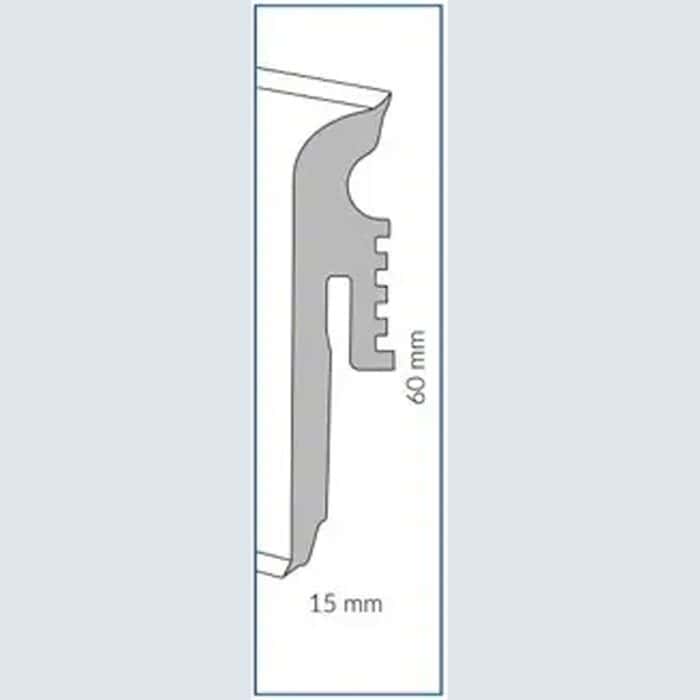 Σοβατεπί PVC Εύκαμπτο ARBITON VIGO 60 163 Rossport Oak, 2200 x 60 x 15mm - Image 2