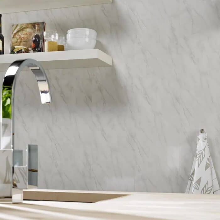 Πλαστική Επένδυση Ραμποτέ PVC Dumapan Marble grey, 2600 x 250 x 10mm - Image 2