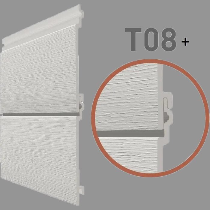 Εξωτερική Επένδυση Τοίχου PVC Dumaclin T08+ Taupe matt 2400 x 185 x 6mm - Image 3