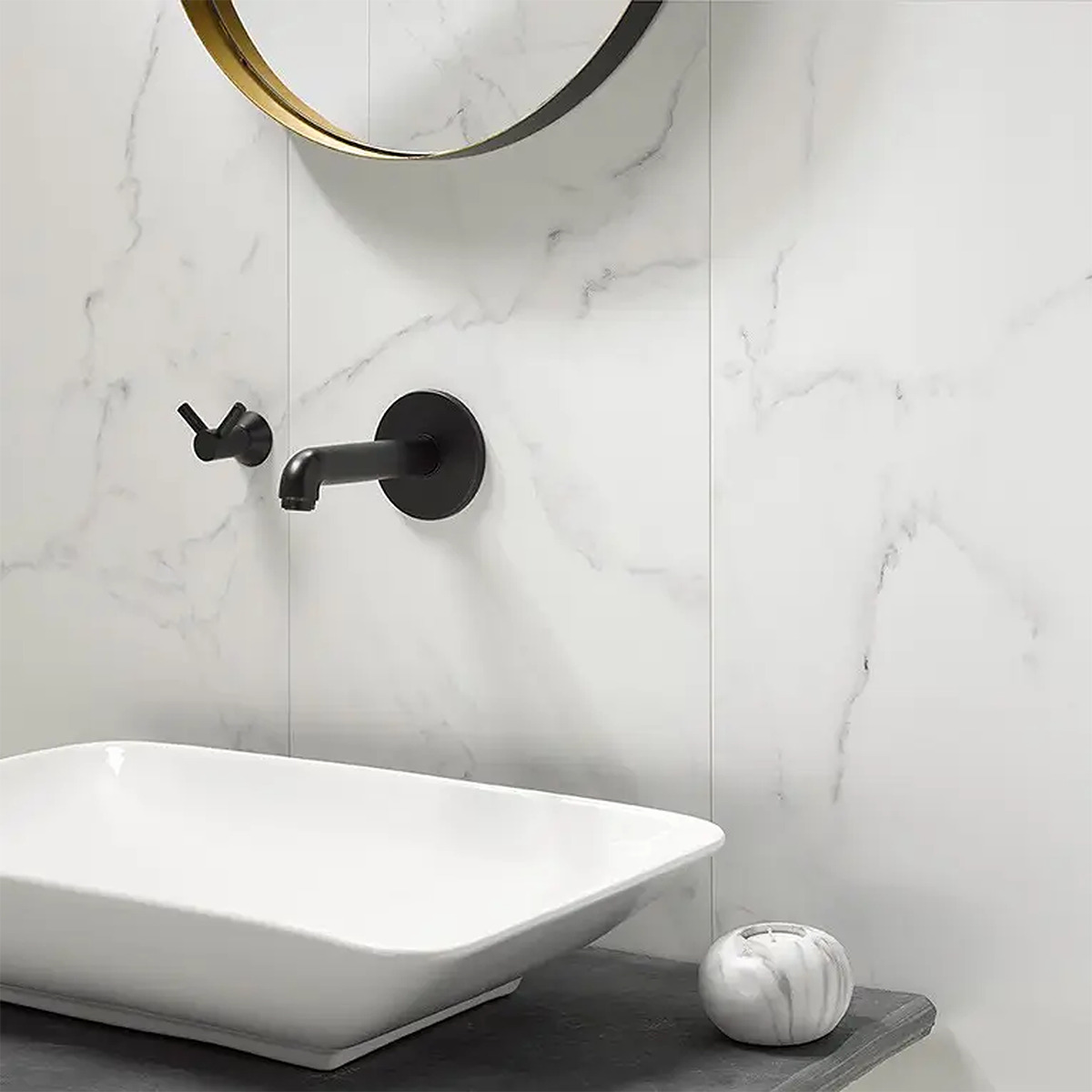 Πλαστική Επένδυση Ραμποτέ PVC Dumapan Calacatta 2600 x 375 x 8mm