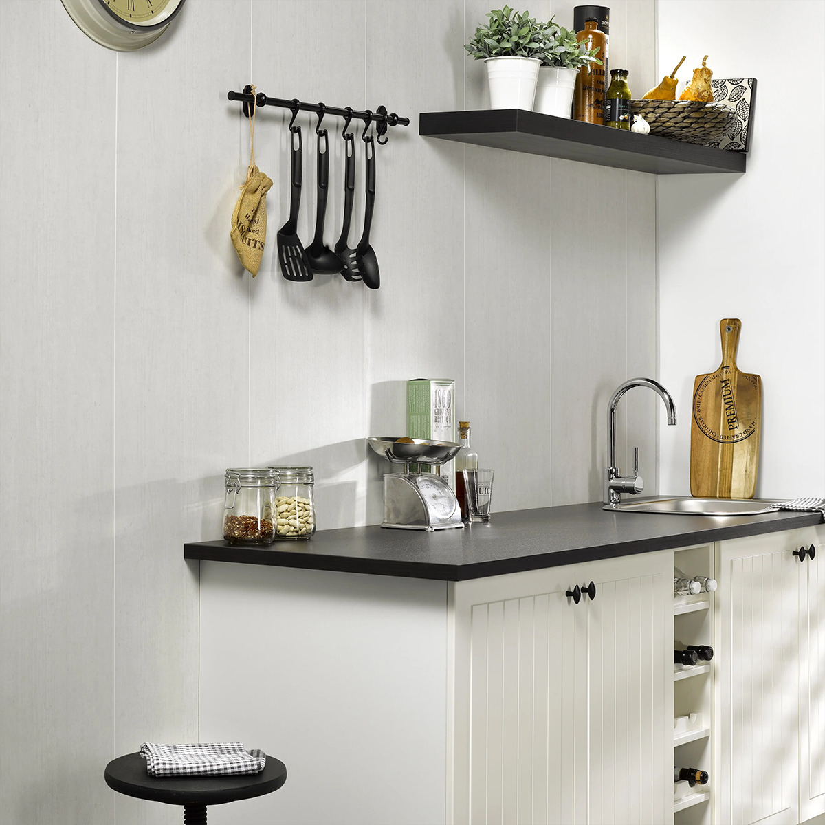 Πλαστική Επένδυση Ραμποτέ PVC Dumapan Colorado grey 2600 x 375 x 8mm