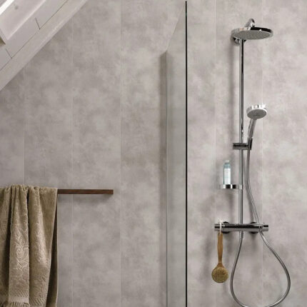 Πλαστική Επένδυση Ραμποτέ PVC Dumapan White concrete 2600 x 250 x 10mm