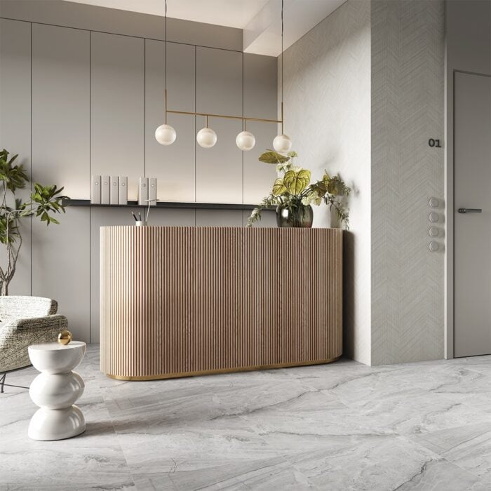 Βινυλικό Δάπεδο SPC VILO Ash Grey, 600 x 600 x 5.5mm 33/AC5 - Image 3