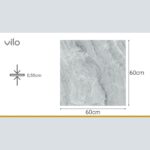 Βινυλικό Δάπεδο SPC VILO Ash Grey, 600 x 600 x 5.5mm 33/AC5 - Image 4