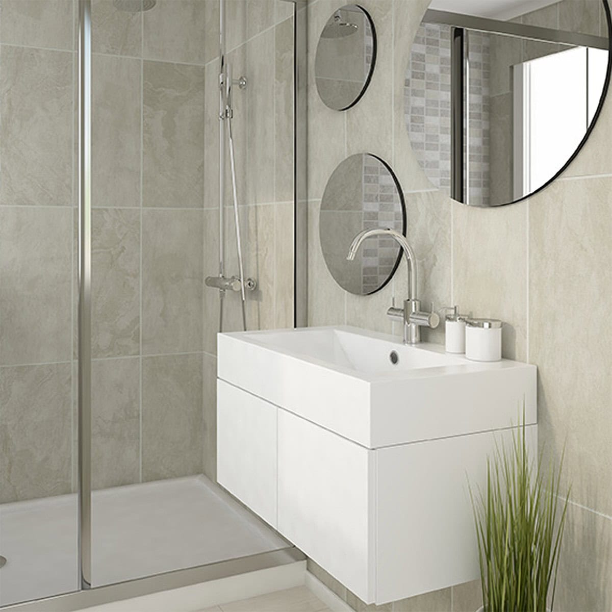 Πλαστική Επένδυση Ραμποτέ PVC VILO Beige Marble 2650 x 250 x 8mm