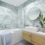 Πλαστική Επένδυση Ραμποτέ PVC VILO Blue Marble 2650 x 250 x 8mm