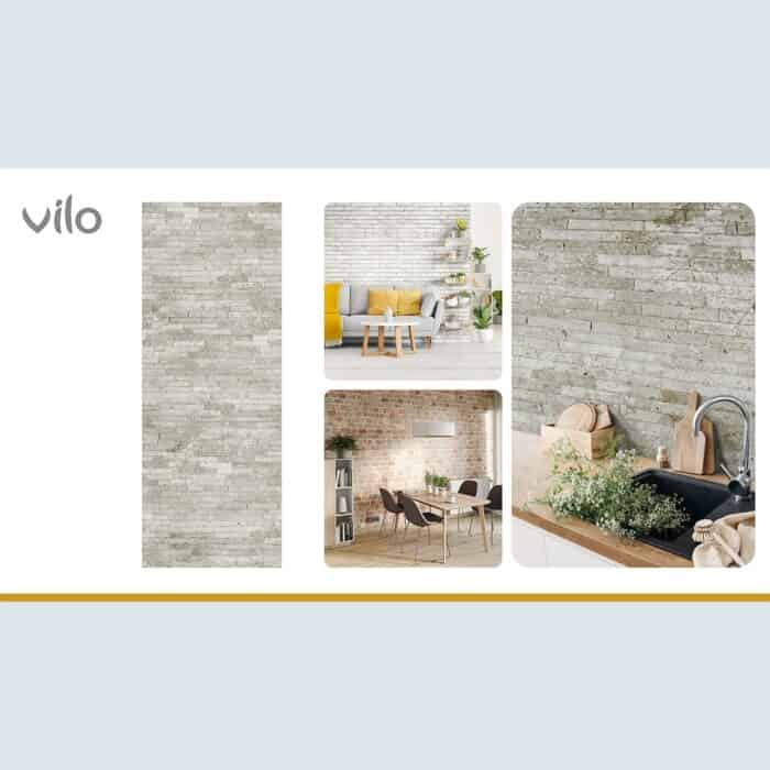 Πλαστική Επένδυση Ραμποτέ PVC VILO Brick Vintage, 2650 x 250 x 8mm - Image 4