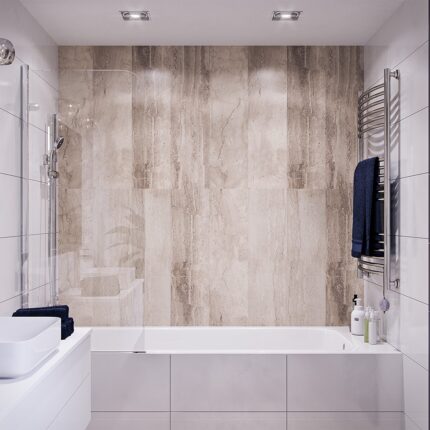 Πλαστική Επένδυση Ραμποτέ PVC VILO Brown Marble 2650 x 250 x 8mm