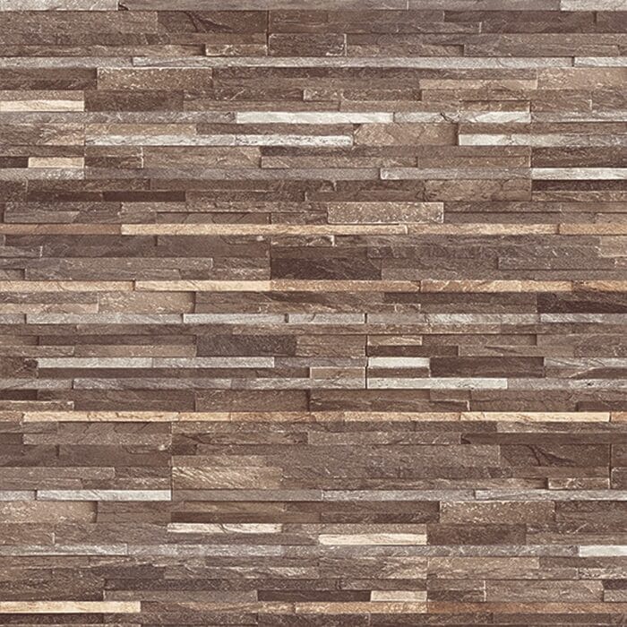 Πλαστική Επένδυση Ραμποτέ PVC VILO Brown Slate, 2650 x 250 x 8mm - Image 2