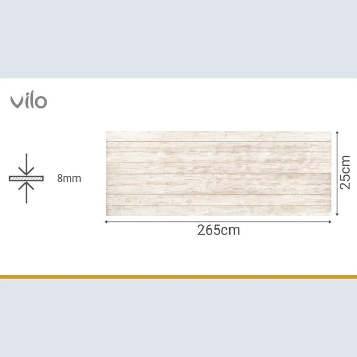 Πλαστική Επένδυση Ραμποτέ PVC VILO Coffee Wood, 2650 x 250 x 8mm - Image 3