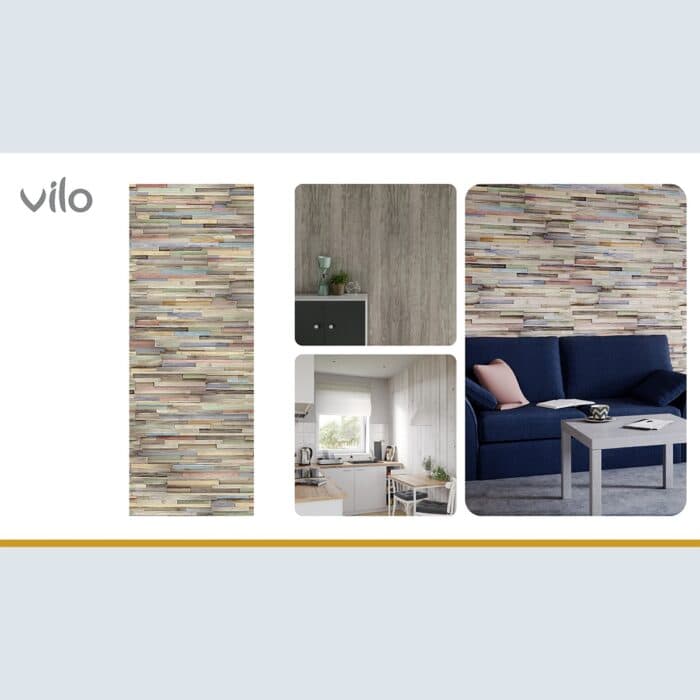 Πλαστική Επένδυση Ραμποτέ PVC VILO Colour Wood, 2650 x 250 x 8mm - Image 4