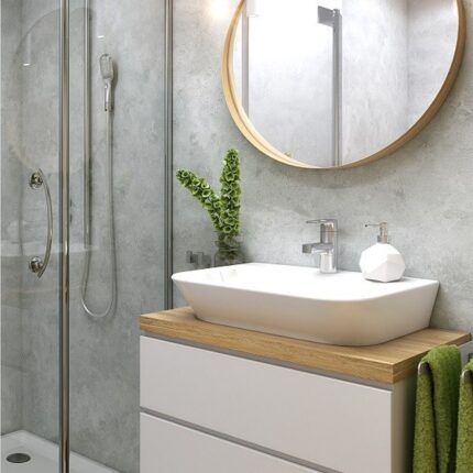 Πλαστική Επένδυση Ραμποτέ PVC VILO Concrete Gris 2650 x 250 x 8mm