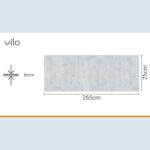 Πλαστική Επένδυση Ραμποτέ PVC VILO Concrete Gris, 2650 x 250 x 8mm - Image 3