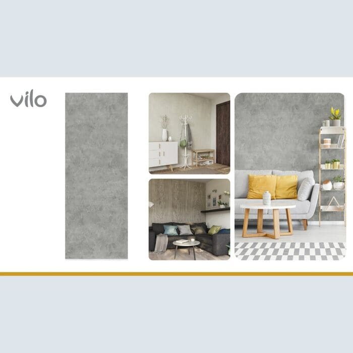 Πλαστική Επένδυση Ραμποτέ PVC VILO Concrete Stone, 2650 x 250 x 8mm - Image 4