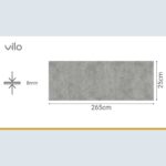 Πλαστική Επένδυση Ραμποτέ PVC VILO Concrete Stone, 2650 x 250 x 8mm - Image 3