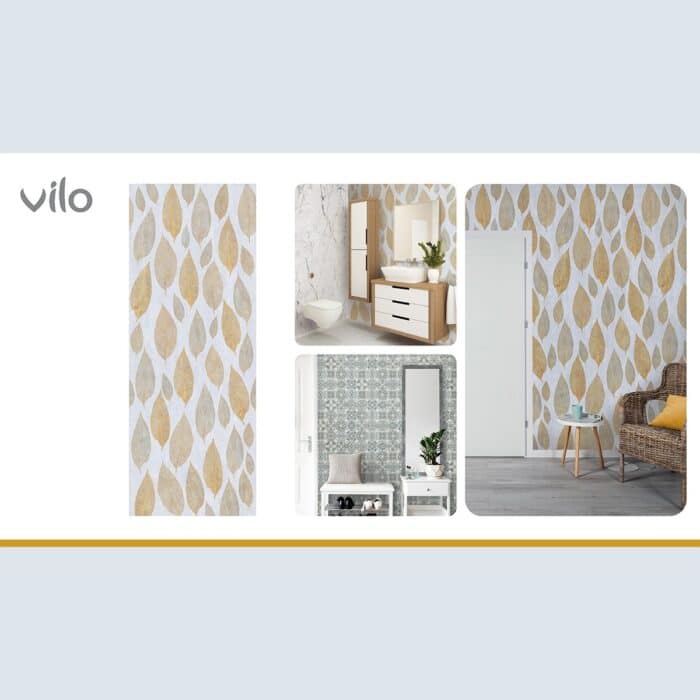 Πλαστική Επένδυση Ραμποτέ PVC VILO Gold Magnolia, 2650 x 250 x 8mm - Image 4