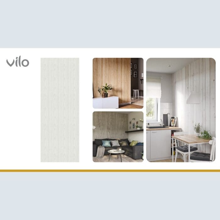 Πλαστική Επένδυση Ραμποτέ PVC VILO Light Wood, 2650 x 250 x 8mm - Image 4