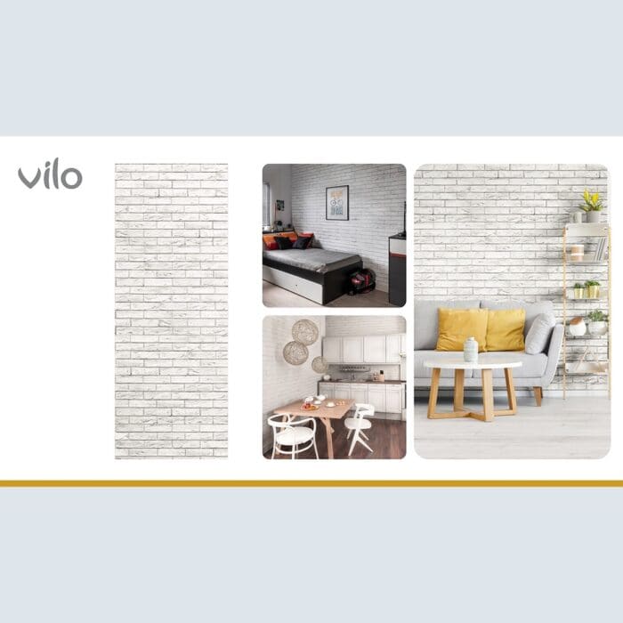 Πλαστική Επένδυση Ραμποτέ PVC VILO Loft Brick, 2650 x 250 x 8mm - Image 5