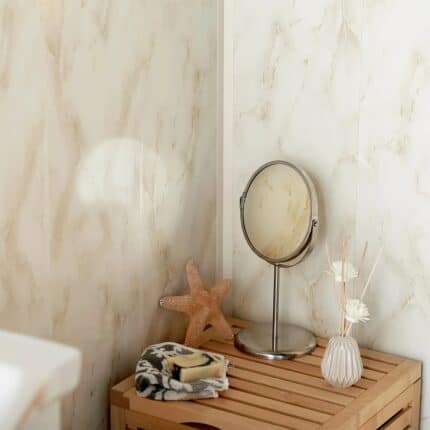 Πλαστική Επένδυση Ραμποτέ PVC DECOLINE Marble beige 2700 x 250 x 8mm