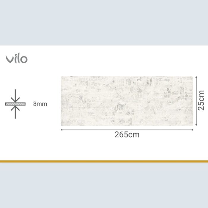 Πλαστική Επένδυση Ραμποτέ PVC VILO Newspaper, 2650 x 250 x 8mm - Image 3