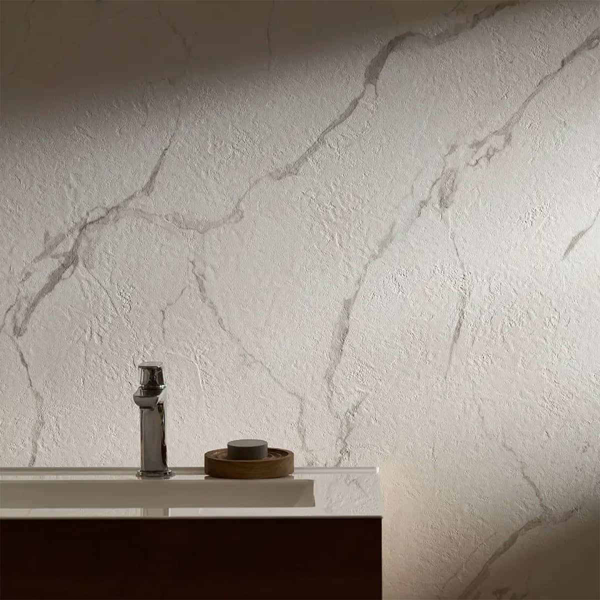 Πλακίδια Μπάνιου SPC ARBITON - Modee tiles Pietra Santa white, 600 x 1200 x 4mm