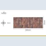 Πλαστική Επένδυση Ραμποτέ PVC VILO Red Brick, 2650 x 250 x 8mm - Image 3