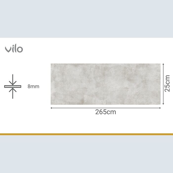 Πλαστική Επένδυση Ραμποτέ PVC VILO Sheer, 2650 x 250 x 8mm - Image 3