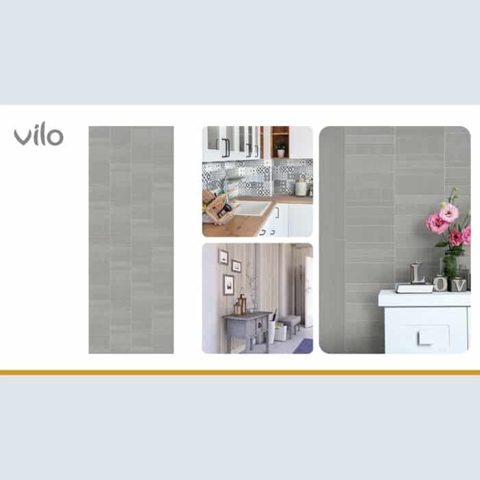 Πλαστική Επένδυση Ραμποτέ PVC VILO Silver D., 2650 x 250 x 8mm - Image 4