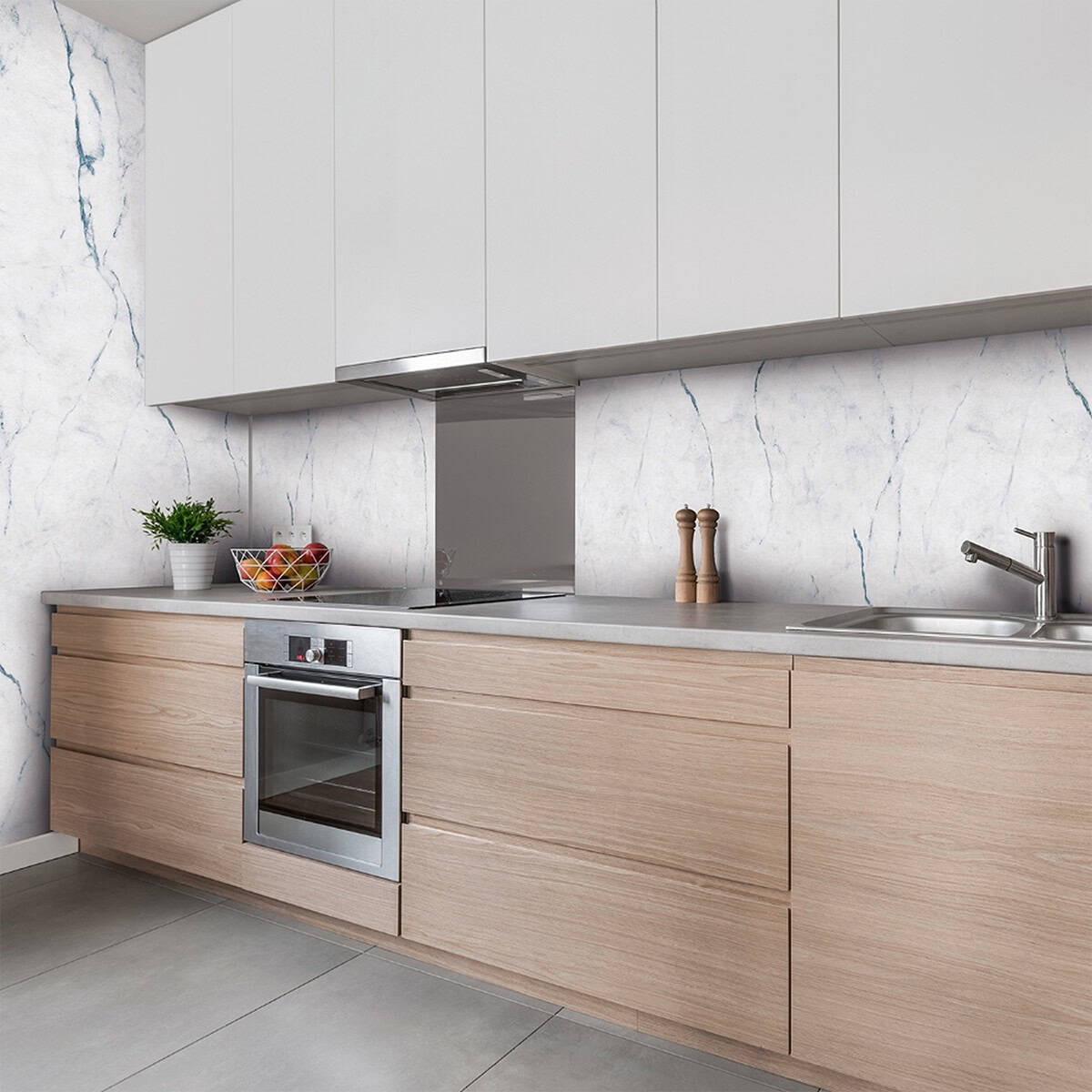 Πλαστική Επένδυση Ραμποτέ PVC VILO Sky Marble 2650 x 250 x 8mm