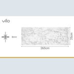 Πλαστική Επένδυση Ραμποτέ PVC VILO White Marble, 2650 x 250 x 8mm - Image 3