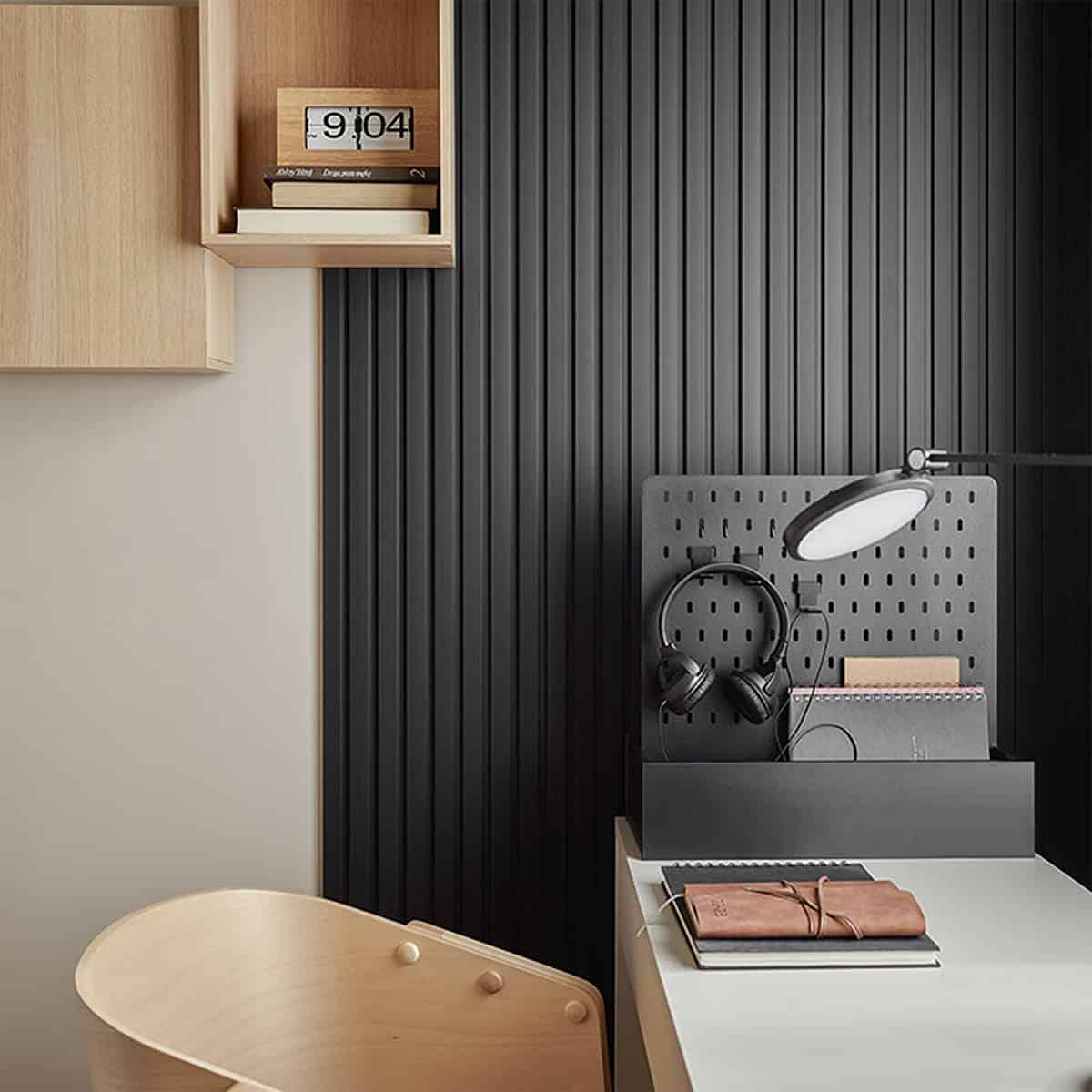 3D Πάνελ τοίχου Linerio M-Line Black 2650 x 122 x 12mm