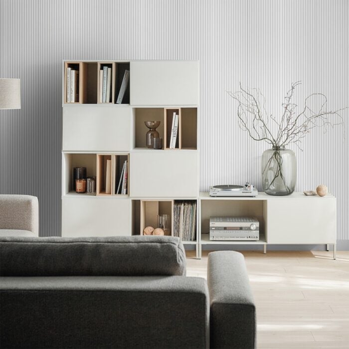 3D Πάνελ τοίχου Linerio XS-Line Oval White 2650 x 306 x 9mm - Image 5