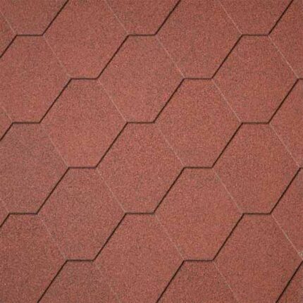 Ασφαλτικό Κεραμίδι Κόκκινο Εξάγωνο