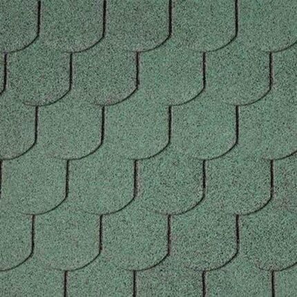 Ασφαλτικό Κεραμίδι Πράσινο Ημικυκλικό 9 Kg/m²