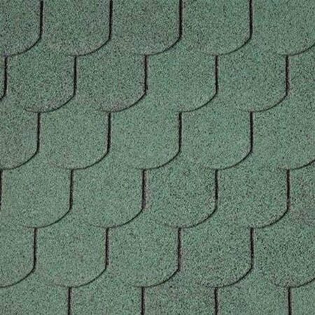 Ασφαλτικό Κεραμίδι Πράσινο Ημικυκλικό 9 Kg/m²