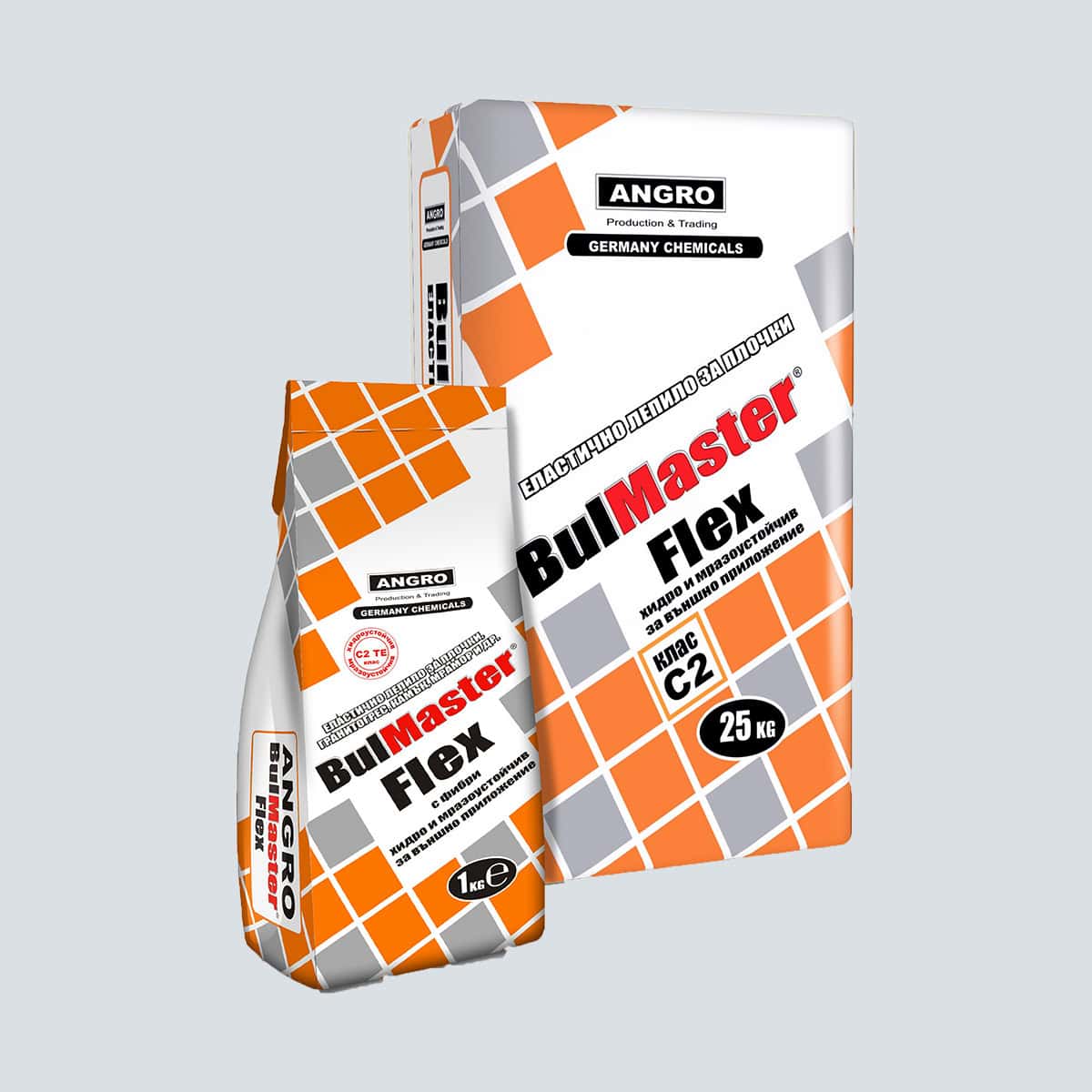 Ελαστική κόλλα πλακιδίων ANGRO BULMASTER FLEX C2T 25Kg