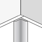 Εσωτερική γωνία Αλουμινίου Dumawall λευκή, 2600 x 12mm - Image 2