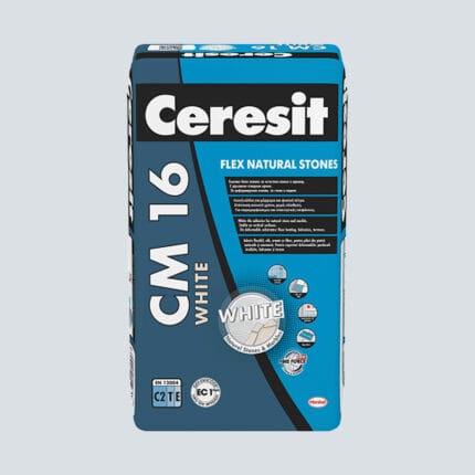 Εύκαμπτη Ινοπλισμένη Κόλλα Πλακιδίων CERESIT CM 16 FLEX (C2TE) λευκή 25kg
