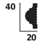 Κορνίζα επιτοίχια HDPS DECOLUX AD-012, 2m x 40mm x 20mm - Image 2