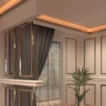 Κορνίζα οροφής με κρυφό φωτισμό HDPS DECOLUX LED ACL-005, 2m x 72mm x 41mm - Image 3