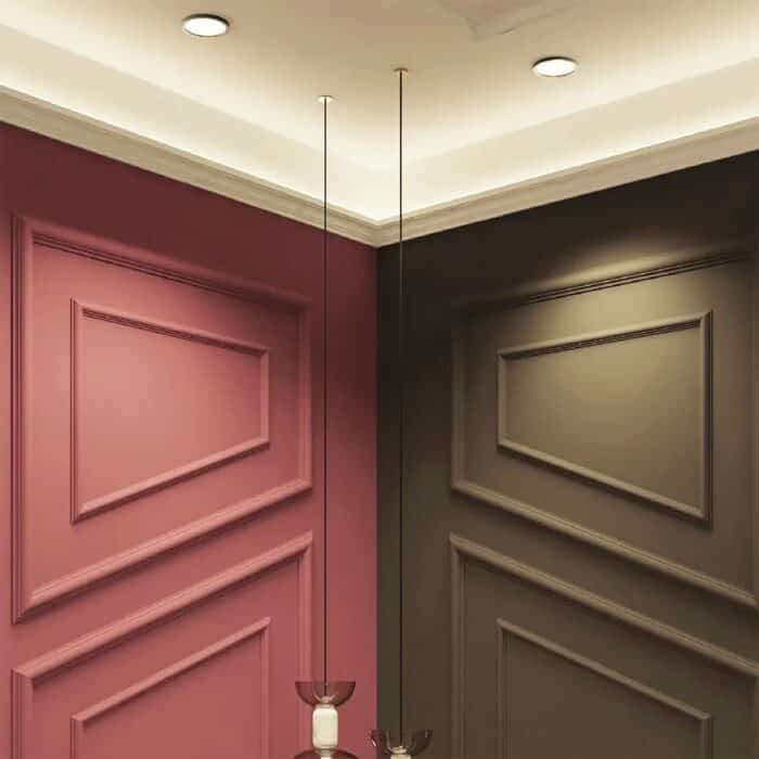 Κορνίζα οροφής με κρυφό φωτισμό HDPS DECOLUX LED ACL-005, 2m x 72mm x 41mm - Image 5