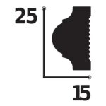 Κορνίζα επιτοίχια HDPS DECOLUX AD-025, 2m x 25mm x 15mm - Image 2