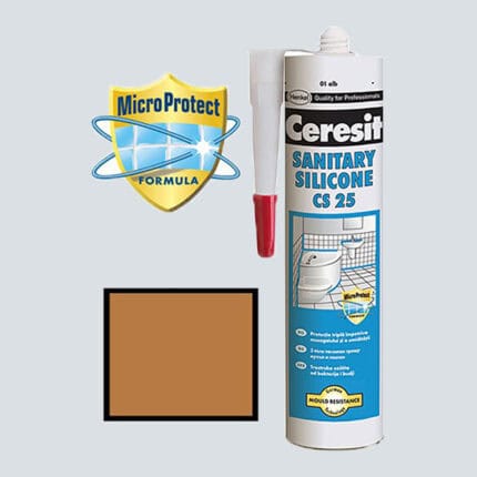 Σιλικόνη Καφέ για μπάνια CERESIT CS 25 280ml