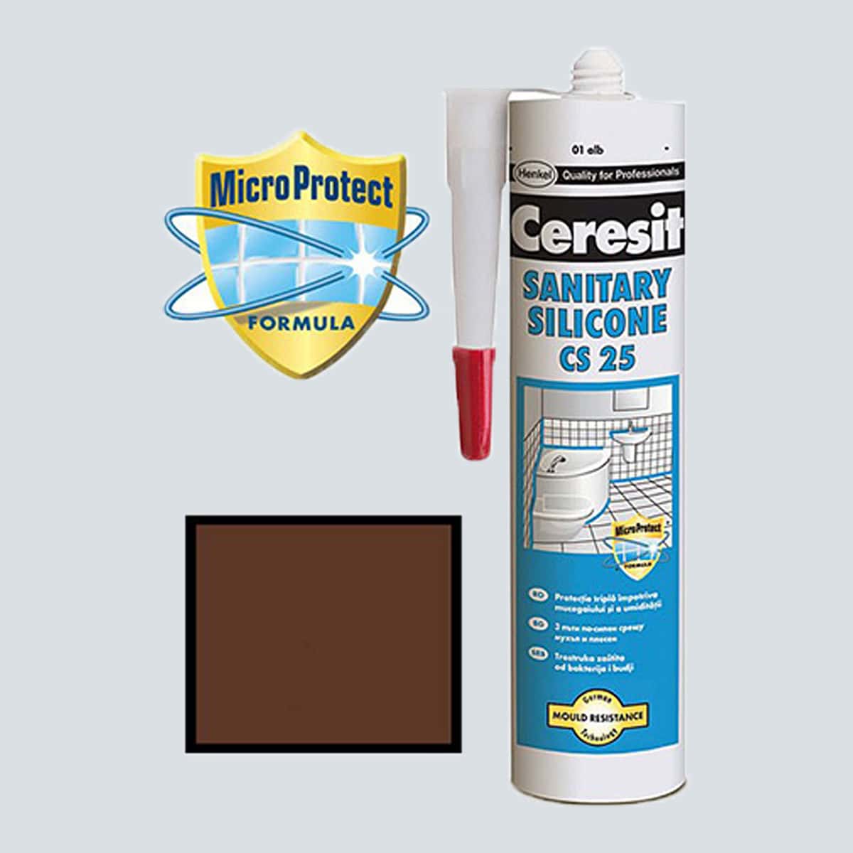 Σιλικόνη Σοκολατί για μπάνια CERESIT CS 25 280ml