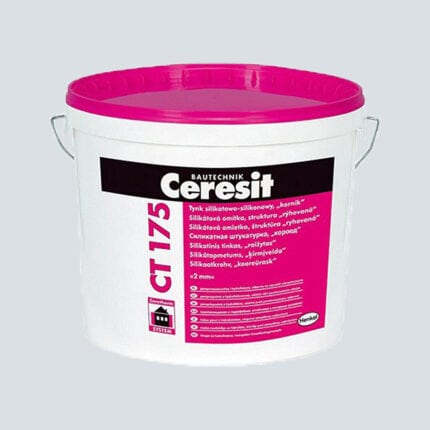 Σοβάς Θερμοπρόσοψης Σιλικονούχος CERESIT CT 175, 2mm 25Kg