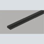 Τερματικό προφίλ Αλουμινίου Dumawall μαύρο, 2600 x 8mm