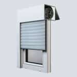 Παράθυρο PVC Λευκό με επικαθήμενο ρολό