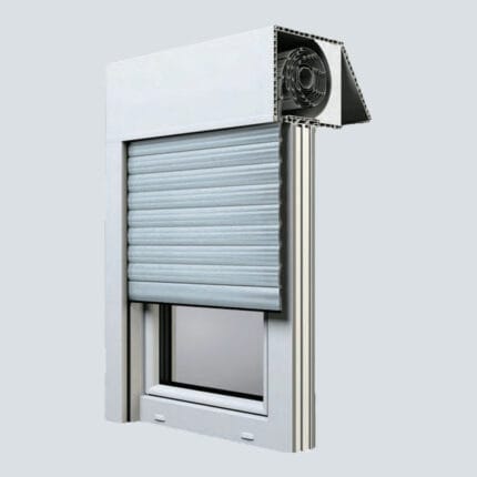 Παράθυρο PVC Λευκό με επικαθήμενο ρολό