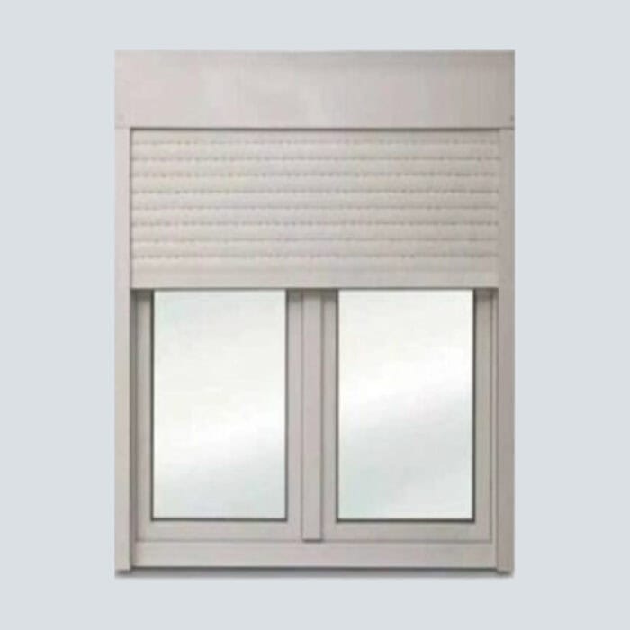 Παράθυρο PVC Λευκό 130 x 140cm με επικαθήμενο ρολό - Image 2